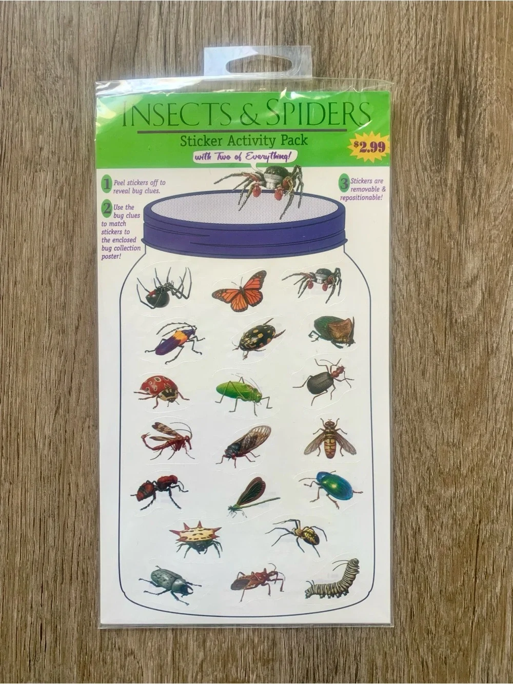 NEW Vtg Hallmark Shiny Beetles Stickers & USPS Insects Spiders Sticker Activity
